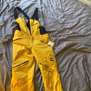 Yellow women’s ski bib
